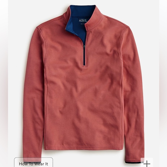J. Crew Other - J. Crew Top Rated Performance half-zip pullover with COOLMAX technology Lg BW405
